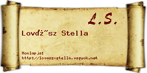 Lovász Stella névjegykártya